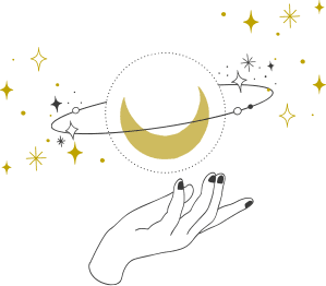 Une main et une lune